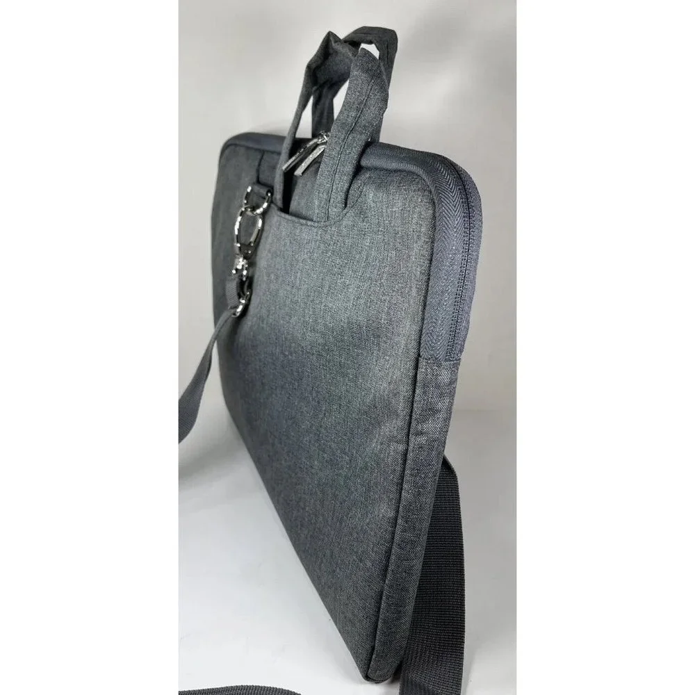 Voova Gray Padded Notebook Sleeve Bag with Strap